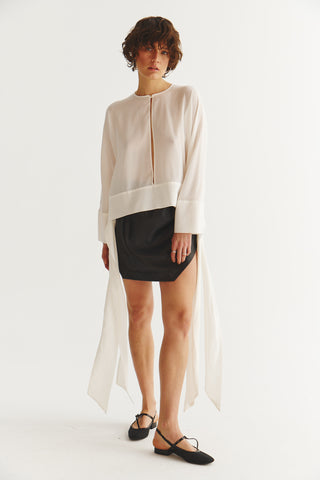 SQUER LEATHER SKIRT