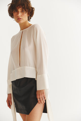 SQUER LEATHER SKIRT