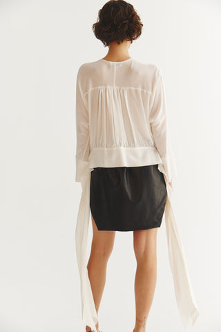 SQUER LEATHER SKIRT